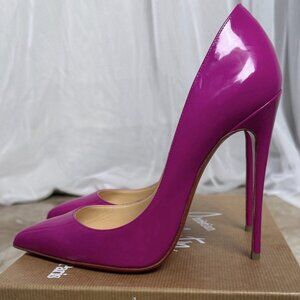 Christian Louboutin Pigalle Follies 120 Indian Rose 120mm Patent Heels